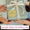 60PCS Happy Mother’s Day Kraft Stickers – 2-Inch Heart, Round, Rectangular & Irregular Gift Tags for Cards, Envelopes, Gift Boxes, Bouquets & Party Favors